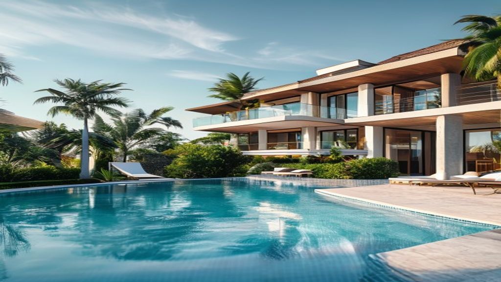Elegant luxury villa featuring a private pool, perfect for exclusive home buyers seeking resort‑style living