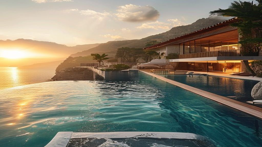 Elegant luxury villa featuring a private infinity pool, perfect for buyers seeking exclusive waterfront living.