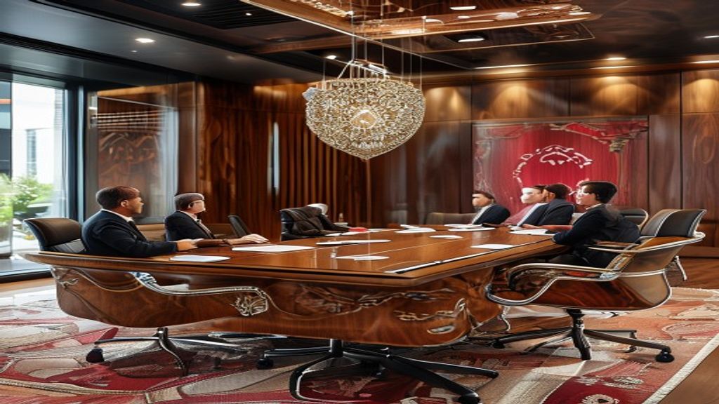 Premium Turkish furniture for executive corporate boardrooms featuring luxury furnishings