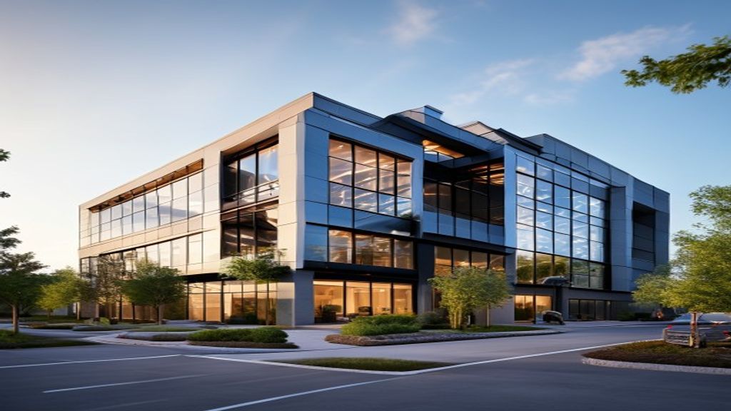 Modern industrial building offered by Procure Prime for corporate expansion and logistics growth