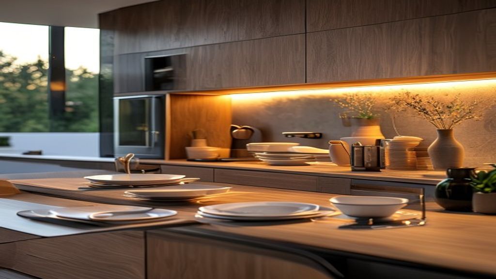 Luxury built-in appliances transforming a modern dining space with elegant design and functionality.