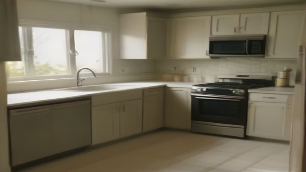 Estimated cost to remodel a kitchen with modern appliances, cabinets, and flooring displayed in a detailed budget chart